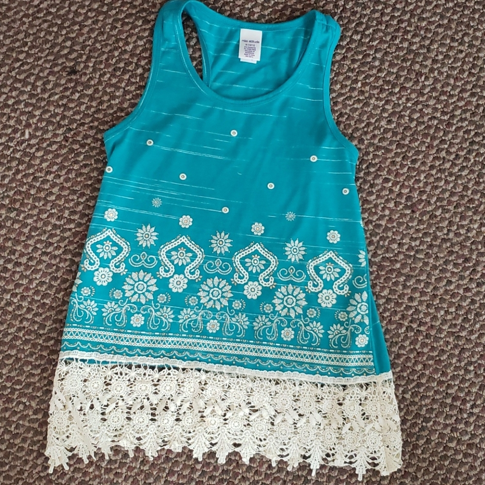 Blue and purple girls tanks